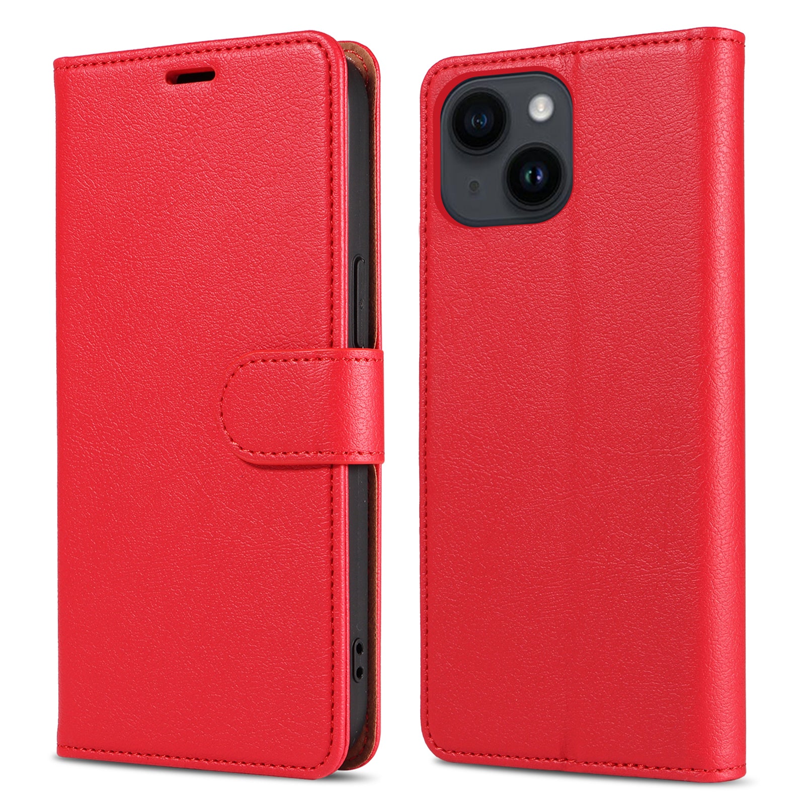 PU Leather Phone Case for iPhone 14 Plus Magnetic Closure Wallet RFID Blocking Stand Phone Cover PU Leather Phone Case for iPhone 14 Plus Magnetic Closure Wallet RFID Blocking Stand Phone Cover